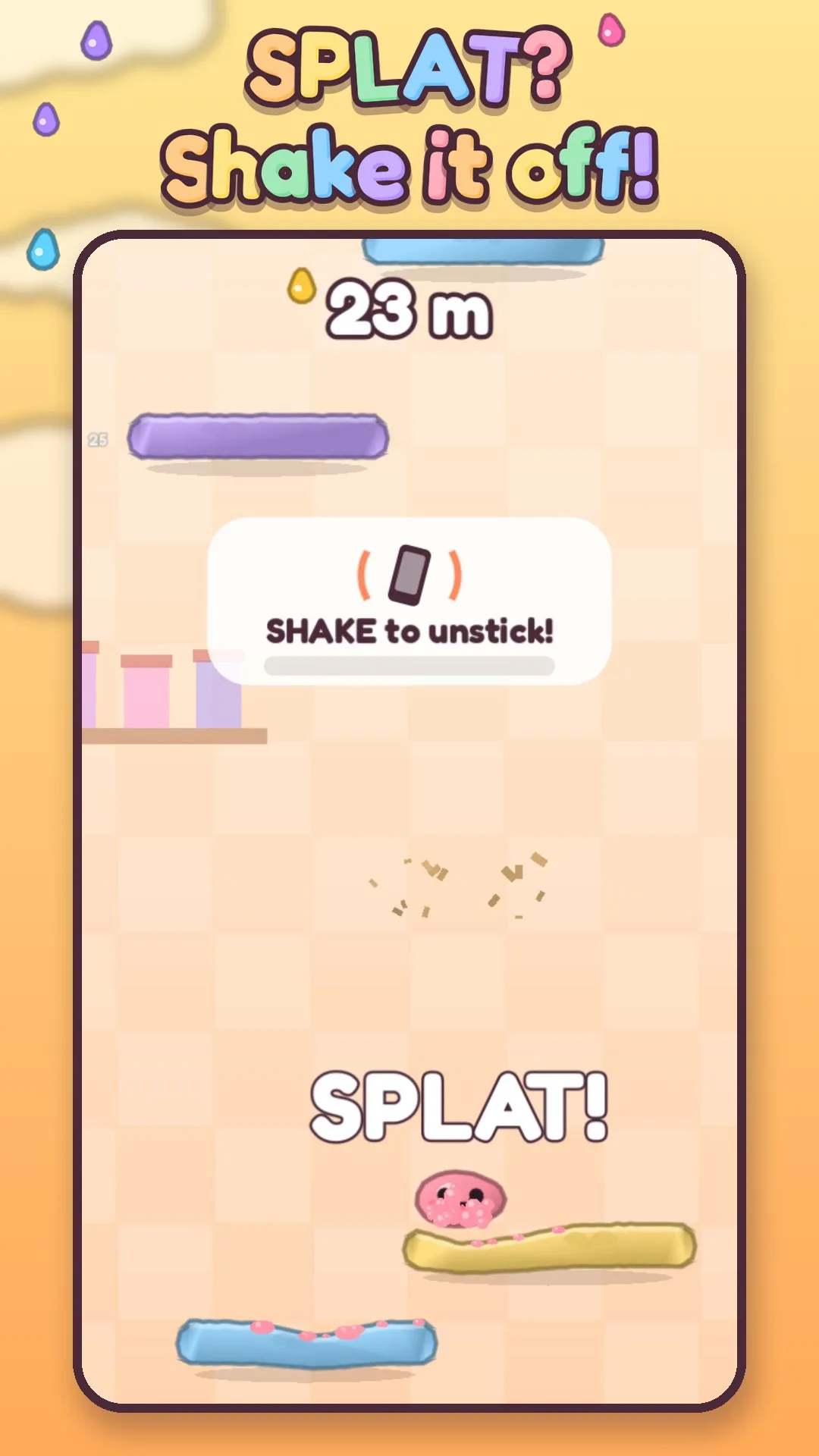 SPLAT! Plop stuck to a wall